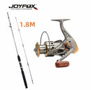 Vara de pesca Joyfox com Molinete 1,8m + Carretel Molinete Dc7000 12+1 Rolamentos
