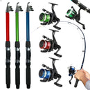 Kit Pescador - 3 Varas e 3 Molinetes com Linha